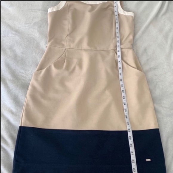 Tommy Hilfiger Sleeveless Tan & Navy Dress - Picture 10 of 12